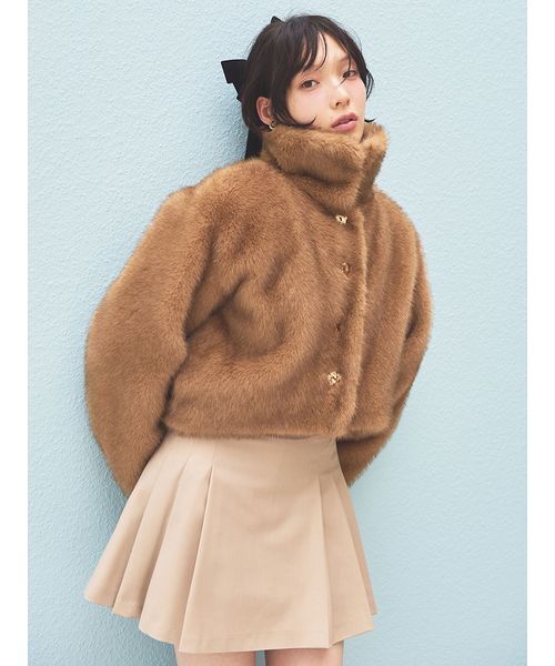 LILY BROWN（リリーブラウン）の「サイドベルトプリーツスカショーパン（その他パンツ・レディース・グレー/ベージュ/ネイビー/チェック・0/1）」の7枚目の写真