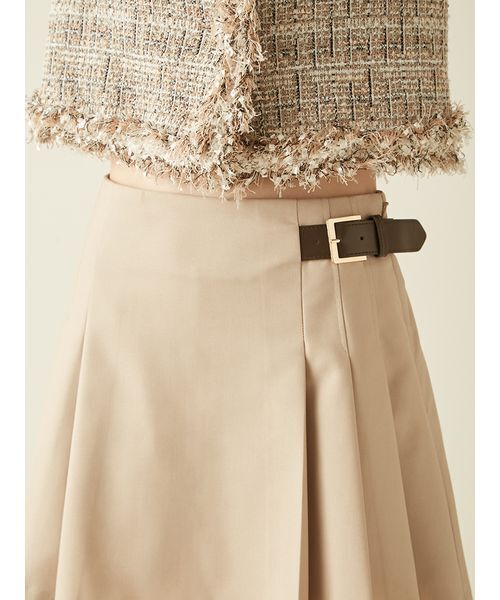 LILY BROWN（リリーブラウン）の「サイドベルトプリーツスカショーパン（その他パンツ・レディース・グレー/ベージュ/ネイビー/チェック・0/1）」の10枚目の写真