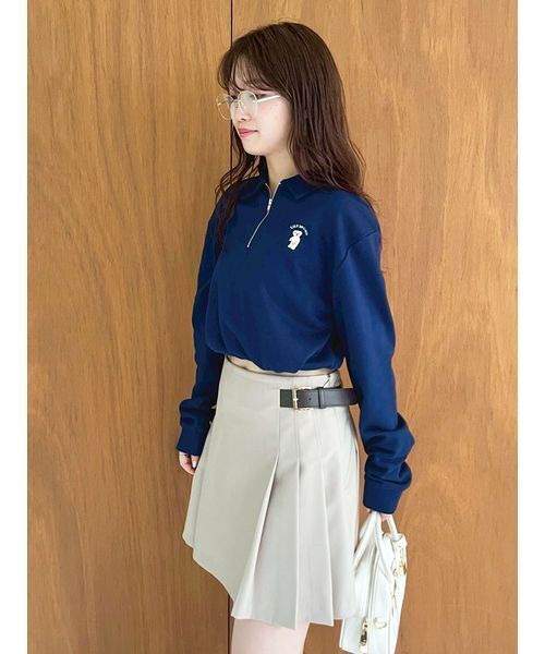 LILY BROWN（リリーブラウン）の「サイドベルトプリーツスカショーパン（その他パンツ・レディース・グレー/ベージュ/ネイビー/チェック・0/1）」の19枚目の写真