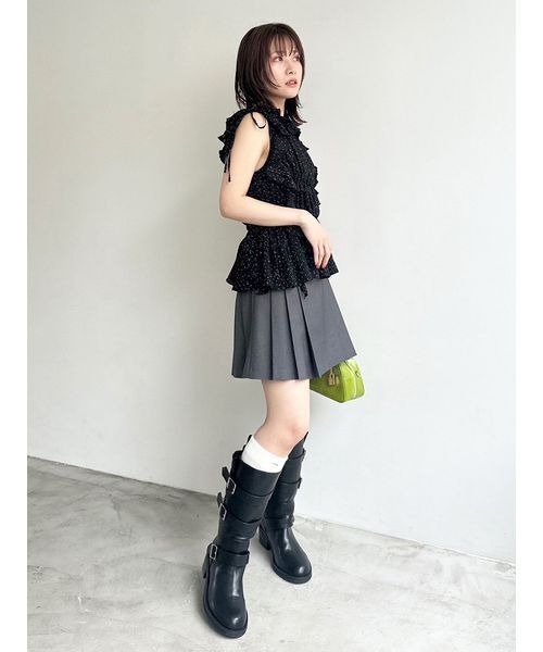 サイドベルトプリーツスカショーパン（その他パンツ）｜LILY BROWN