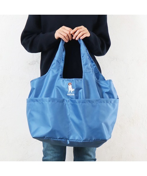 polka polka（ポルカポルカ）の「【 polka polka / ポルカポルカ 】カゴラクエコバッグ　SDI（トートバッグ・レディース・グリーン/グレー/ブルー/オレンジ/ブラック・FREE）」の7枚目の写真
