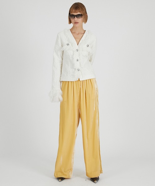 PRANK PROJECT(プランクプロジェクト)の「ベロアラインイージーパンツ / Velour Line Easy Pants(その他パンツ・レディース・ブラック/ピンク/イエロー・36/38)」の10枚目の写真