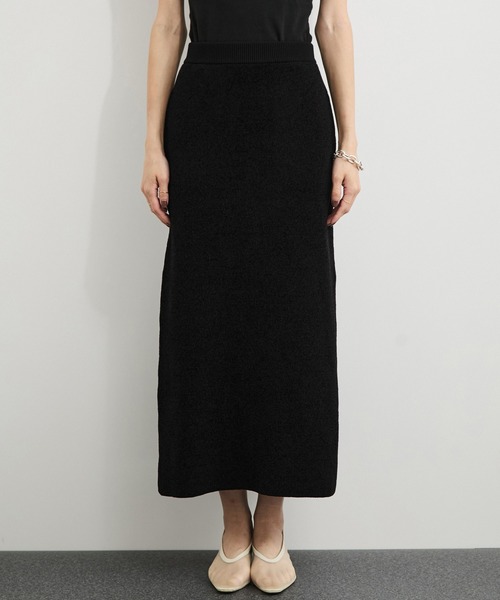 le cercle ADAM ET ROPE'(ルセルクルアダムエロペ)の「【セットアップ対応】モール糸ダブルフェイスIラインスカート(スカート・レディース・ブラウン系その他3/ボルドー/ブラック・FREE)」の9枚目の写真