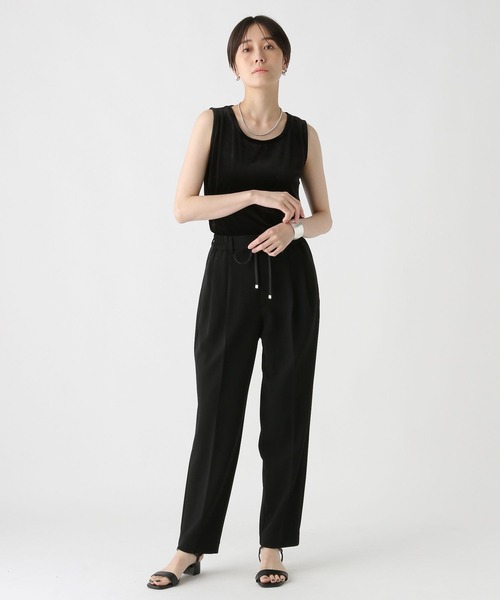 Elura(エルーラ)の「サマ見えリラクシーゆるテーパードパンツ / 578319(スラックス・レディース・ブラック/ダークブラウン/チャコールグレー・LARGE/MEDIUM)」の5枚目の写真