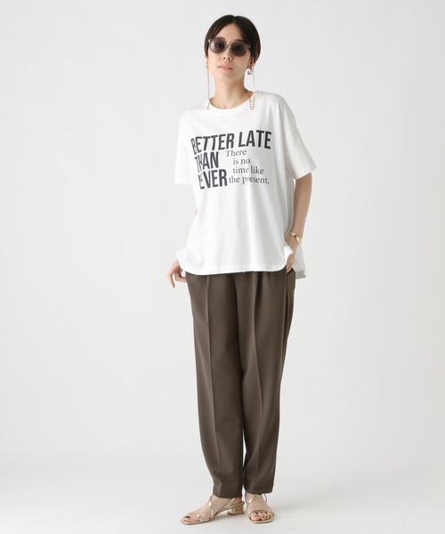 Elura(エルーラ)の「サマ見えリラクシーゆるテーパードパンツ / 578319(スラックス・レディース・ブラック/ダークブラウン/チャコールグレー・LARGE/MEDIUM)」の13枚目の写真