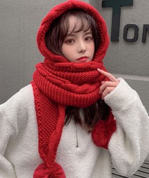 ボンボン ローゲージ ニットキャップ マフラー cula1231