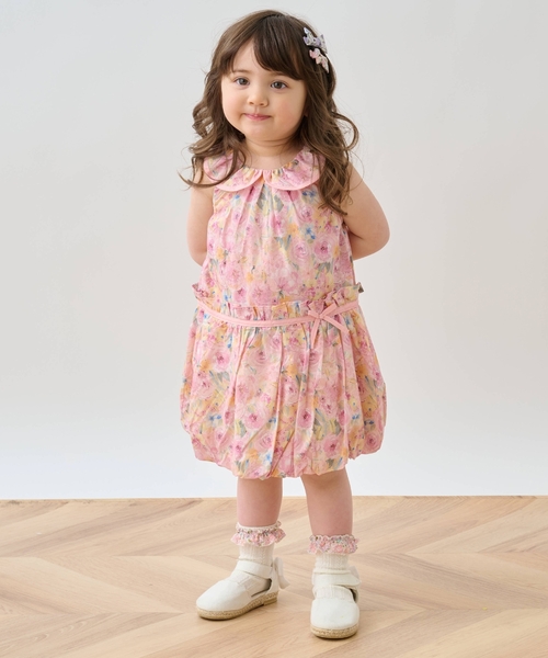 sense of wonder（センスオブワンダー）の「ローズガーデンワンピース（ワンピース・キッズ・サーモンピンク/ピンク・90cm/80ｃｍ/120cm/100cm/110cm）」の13枚目の写真