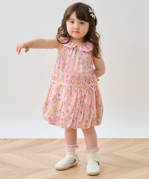 sense of wonder（センスオブワンダー）の「ローズガーデンワンピース（ワンピース・キッズ・サーモンピンク/ピンク・90cm/80ｃｍ/120cm/100cm/110cm）」の14枚目の写真