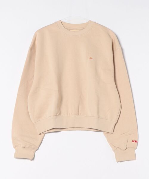 KELTY(ケルティ)の「【KELTY】Mini Logo Cropped Crew Neck Sweat / ミニロゴクロップドクルーネックスウェット(スウェット・レディース・ネイビー/ベージュ/グレー/ホワイト/ブラック・FREE)」の4枚目の写真