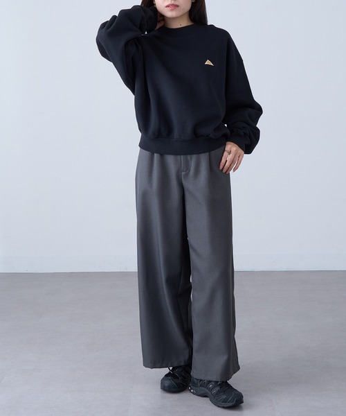 KELTY(ケルティ)の「【KELTY】Mini Logo Cropped Crew Neck Sweat / ミニロゴクロップドクルーネックスウェット(スウェット・レディース・ネイビー/ベージュ/グレー/ホワイト/ブラック・FREE)」の16枚目の写真