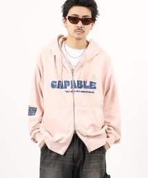 JUNGLE STORM（ジャングルストーム）の「JUNGLESTOTM ヴィンテージ加工ロゴ刺繍ZIPパーカー（パーカー）」