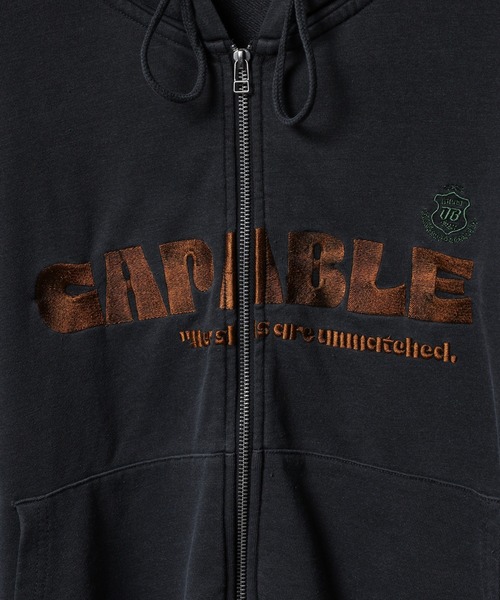 Jungle Storm(ジャングルストーム)の「JUNGLESTOTM ヴィンテージ加工ロゴ刺繍ZIPパーカー(パーカー・メンズ・チャコールグレー/カーキ/ピンク・M/L)」の11枚目の写真