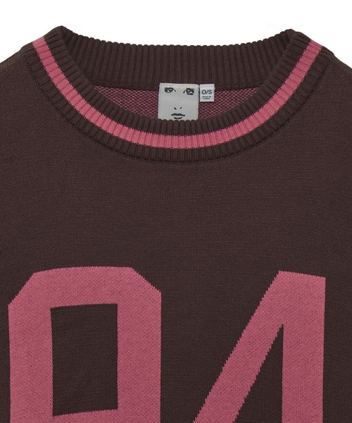 X-girl（エックスガール）の「NUMBERING JACQUARD KNIT TOP（ニット/セーター・レディース・ブラック/ブラウン・ONE SIZE）」の4枚目の写真