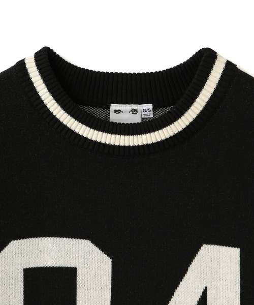 X-girl（エックスガール）の「NUMBERING JACQUARD KNIT TOP（ニット/セーター・レディース・ブラック/ブラウン・ONE SIZE）」の11枚目の写真