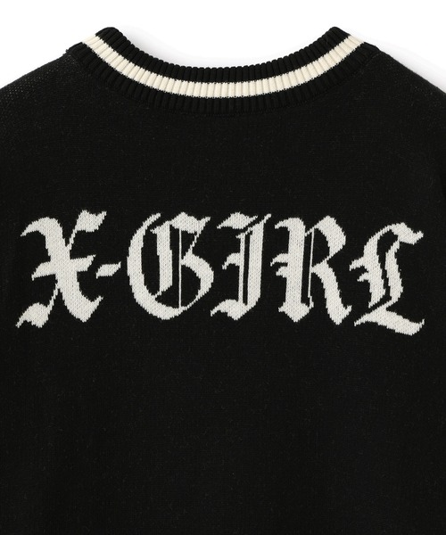 X-girl（エックスガール）の「NUMBERING JACQUARD KNIT TOP（ニット/セーター・レディース・ブラック/ブラウン・ONE SIZE）」の13枚目の写真