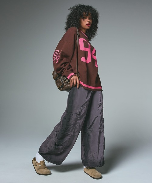 X-girl（エックスガール）の「NUMBERING JACQUARD KNIT TOP（ニット/セーター・レディース・ブラック/ブラウン・ONE SIZE）」の20枚目の写真