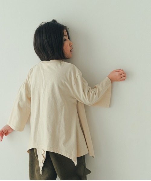 nicohrat（ニコフラート）の「nicohrat/ニコフラート 恐竜なりきり　ロングＴシャツ（Tシャツ/カットソー・キッズ・ブルー/アイボリー/オリーブ・90cm/100cm/110cm/120cm/130cm/140cm）」の5枚目の写真