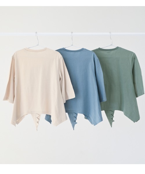 nicohrat（ニコフラート）の「nicohrat/ニコフラート 恐竜なりきり　ロングＴシャツ（Tシャツ/カットソー・キッズ・ブルー/アイボリー/オリーブ・90cm/100cm/110cm/120cm/130cm/140cm）」の11枚目の写真