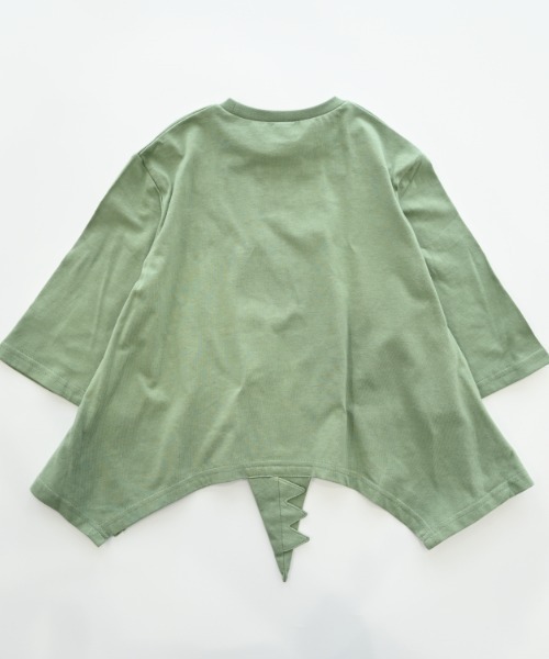 nicohrat（ニコフラート）の「nicohrat/ニコフラート 恐竜なりきり　ロングＴシャツ（Tシャツ/カットソー・キッズ・ブルー/アイボリー/オリーブ・90cm/100cm/110cm/120cm/130cm/140cm）」の21枚目の写真
