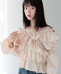 Heather | フリルクロスブラウス 589921(シャツ/ブラウス)