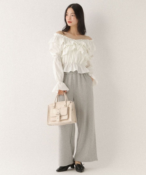 Heather（ヘザー）の「フリルクロスブラウス　589921（シャツ/ブラウス・レディース・ブラウン/オフホワイト/ピンク/ホワイト系その他・FREE）」の17枚目の写真