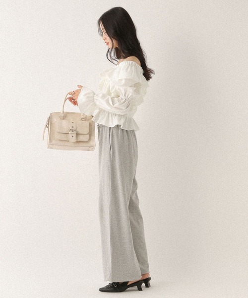 Heather（ヘザー）の「フリルクロスブラウス　589921（シャツ/ブラウス・レディース・ブラウン/オフホワイト/ピンク/ホワイト系その他・FREE）」の18枚目の写真