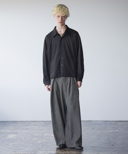 HARE（ハレ）の「【SET UP対応】ツイードクロスタックワイドパンツ(HARE)（スラックス・メンズ・ブラウン系その他/ブラック系その他/グリーン系その他・MEDIUM/SMALL）」の16枚目の写真