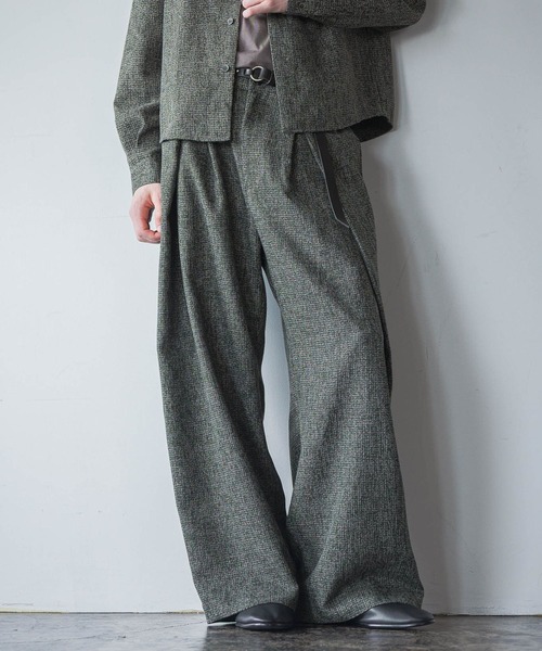 HARE（ハレ）の「【SET UP対応】ツイードクロスタックワイドパンツ