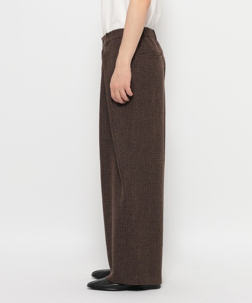 セール】【SET UP対応】ツイードクロスタックワイドパンツ(HARE