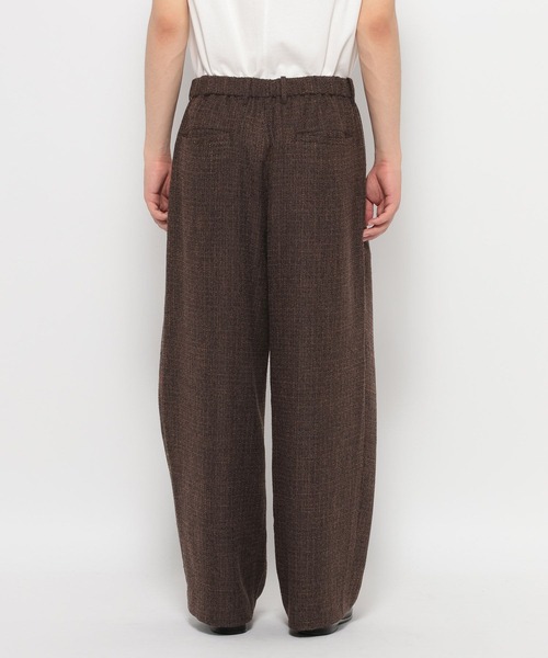 セール】【SET UP対応】ツイードクロスタックワイドパンツ(HARE