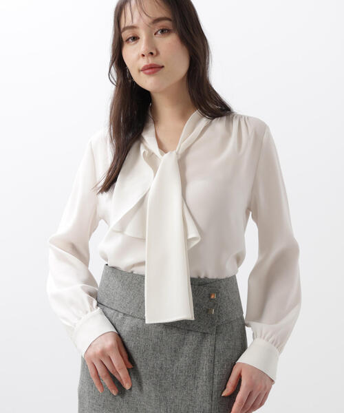 ◇ラッフルアクセントボウタイブラウス（シャツ/ブラウス