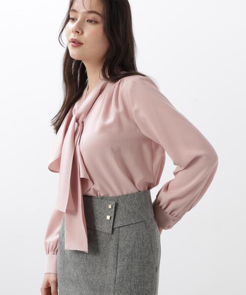 PINKY&DIANNE（ピンキーアンドダイアン）の「◆ラッフルアクセントボウタイブラウス（シャツ/ブラウス・レディース・ピンク/ホワイト/ライトグリーン・38/36）」の16枚目の写真