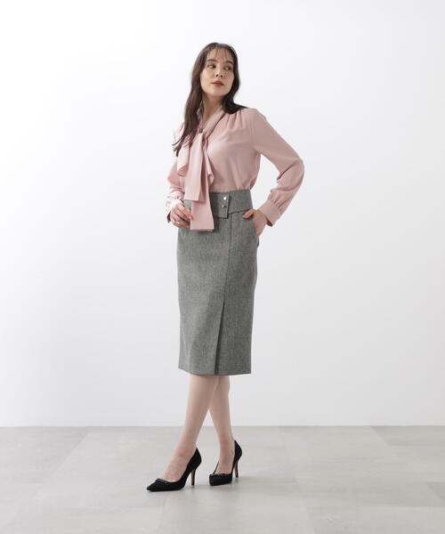 ◇ラッフルアクセントボウタイブラウス（シャツ/ブラウス