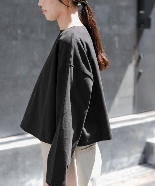 FORK&SPOON(フォークアンドスプーン)の「FORK&SPOON クロップドボートネックカットソー(Tシャツ/カットソー・レディース・ホワイト系その他/ブラック/グレー系その他・1)」の18枚目の写真