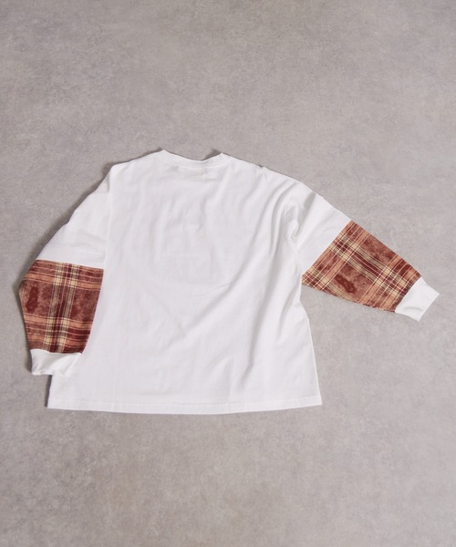 PAIRMANON STREET(ペアマノンストリート)の「レイヤード 長袖 Tシャツ【PAIRMANON STREET】(Tシャツ/カットソー・キッズ・ホワイト/ブラック・110/130/140/150/100/120/90/160)」の10枚目の写真