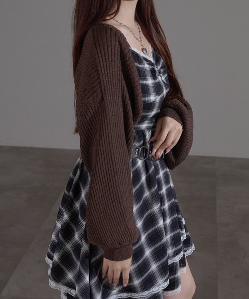 apres jour mignon(アプレジュールミニョン)の「袖ボリュームボレロ【ZOZOTOWN限定アイテム】(カーディガン/ボレロ・レディース・ブラック/グレー/アイボリー/ブラウン系その他・X-LARGE/フリー)」の22枚目の写真