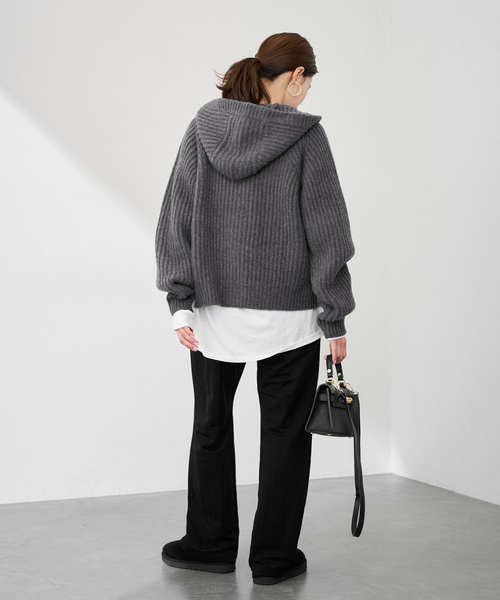 セール】WOOLフードカーディガン（カーディガン/ボレロ）｜FRAMeWORK