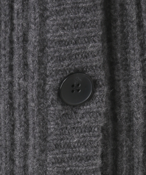 FRAMeWORK（フレームワーク）の「WOOLフードカーディガン（カーディガン/ボレロ・レディース・チャコールグレー/ホワイト・FREE）」の10枚目の写真