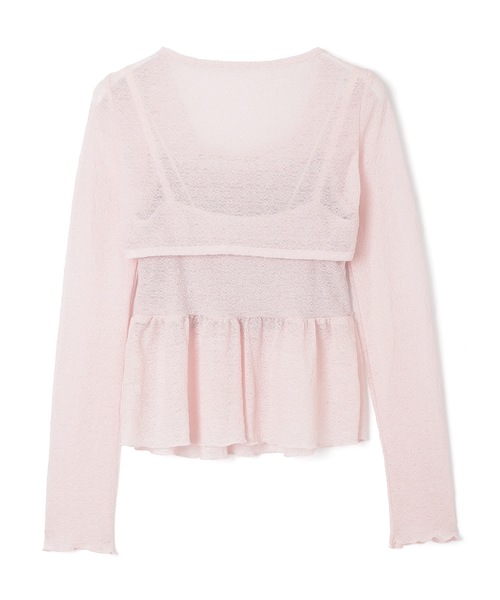 M DOLLY(エムドリー)の「sheer gioia ribbon peplum tops / シアージョイアリボンペプラムトップス(その他トップス・レディース・ブラック/ピンク・FREE)」の16枚目の写真