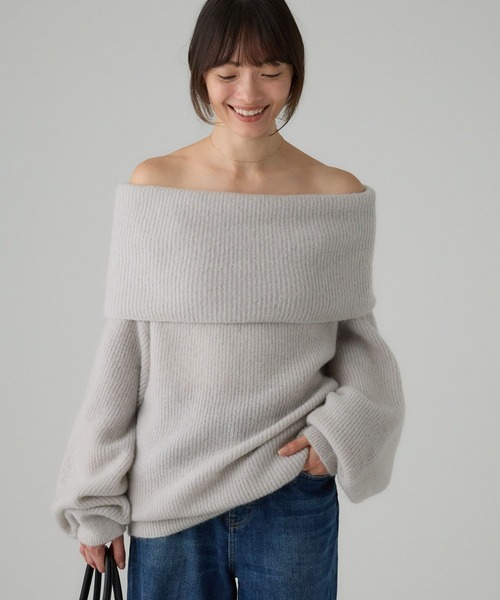 オフショルニットプルオーバー（ニット/セーター）｜BABYLONE
