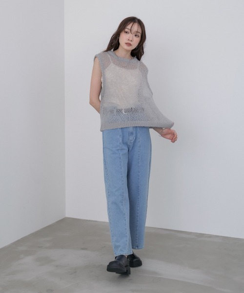 Bab(バブ)の「モヘアタッチシアーベスト(ベスト・レディース・グレー/ピンク/チャコールグレー/ホワイト系その他・M)」の16枚目の写真