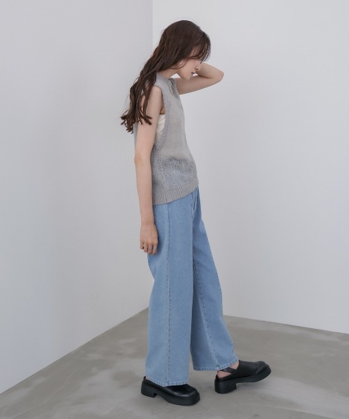 Bab(バブ)の「モヘアタッチシアーベスト(ベスト・レディース・グレー/ピンク/チャコールグレー/ホワイト系その他・M)」の18枚目の写真