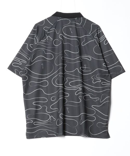 penguin BY MUNSINGWEAR（ペンギン バイ マンシングウェア）の「GOLF COURSE PRINT STRETCH GAME HALF SHIRT　半袖ストレッチポロシャツ ゴルフウェア（ポロシャツ・メンズ・ブラック/グリーン・M/L/XL）」の10枚目の写真