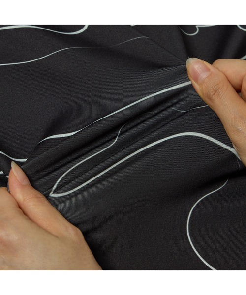 penguin BY MUNSINGWEAR（ペンギン バイ マンシングウェア）の「GOLF COURSE PRINT STRETCH GAME HALF SHIRT　半袖ストレッチポロシャツ ゴルフウェア（ポロシャツ・メンズ・ブラック/グリーン・M/L/XL）」の8枚目の写真