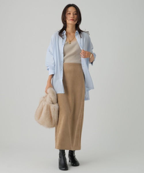 Elura（エルーラ）の「フェイクレザースカート/590909（スカート・レディース・ブラック/キャメル・MEDIUM/LARGE）」の7枚目の写真