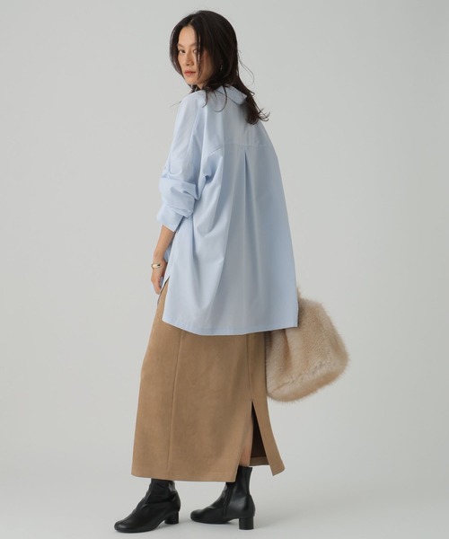 Elura（エルーラ）の「フェイクレザースカート/590909（スカート・レディース・ブラック/キャメル・MEDIUM/LARGE）」の8枚目の写真