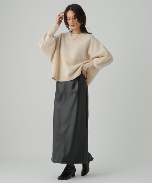 Elura（エルーラ）の「フェイクレザースカート/590909（スカート・レディース・ブラック/キャメル・MEDIUM/LARGE）」の3枚目の写真