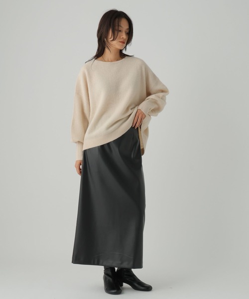 Elura（エルーラ）の「フェイクレザースカート/590909（スカート・レディース・ブラック/キャメル・MEDIUM/LARGE）」の4枚目の写真