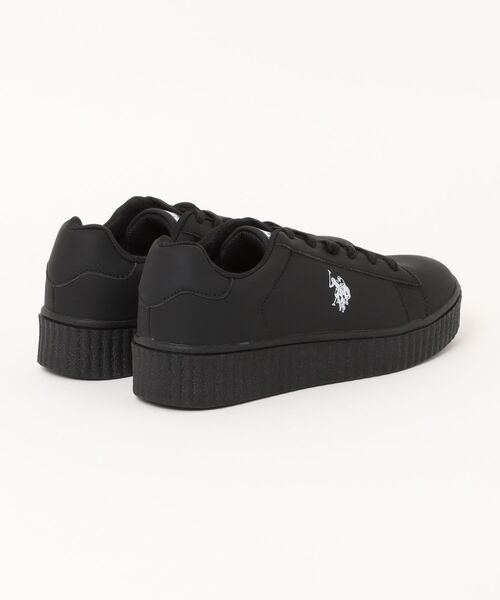 U.S. POLO ASSN.(ユーエスポロアッスン)の「【U.S. POLO ASSN./ユーエスポロアッスン】【上質なPUレザーの高級感】厚底ボリュームソール ワンポイント ローカットスニーカー(スニーカー・メンズ・ホワイト/ネイビー/ブラック・25cm/25.5cm/26cm/26.5cm/27cm)」の4枚目の写真