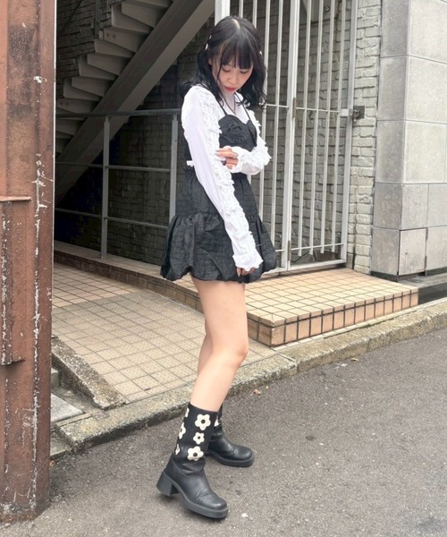 Candy Stripper（キャンディストリッパー）の「MY LOVER BALOON ドレス（ワンピース・レディース・ブラック/オフホワイト/ピンク・FREE）」の8枚目の写真